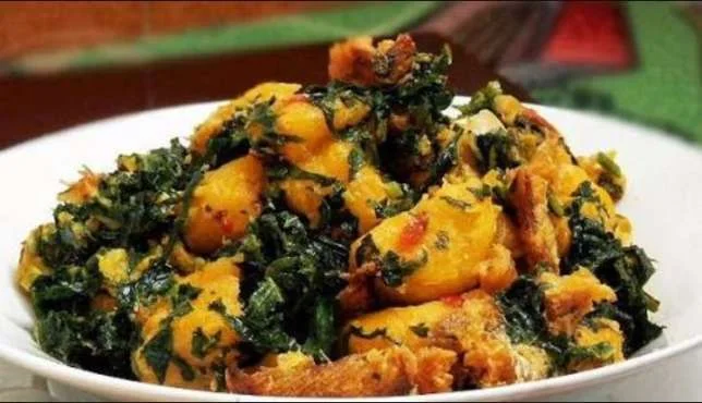 How to prepare yam and vegetable sauce (Ji Abubo)