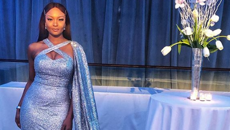 Osas Ighodaro-Ajibade looks sensational in this silver Toju Foyeh creation