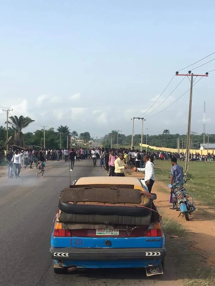 Another Ondo varsity students protest high tuition, shutdown school