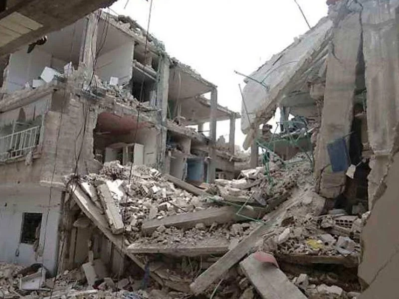 Fear As Three-story building collapses In Abia.