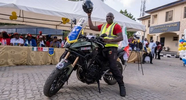 I want to ride from Lagos to Israel with the aim of reaching Everest.' Kunle Adeyanju, a Nigerian biker