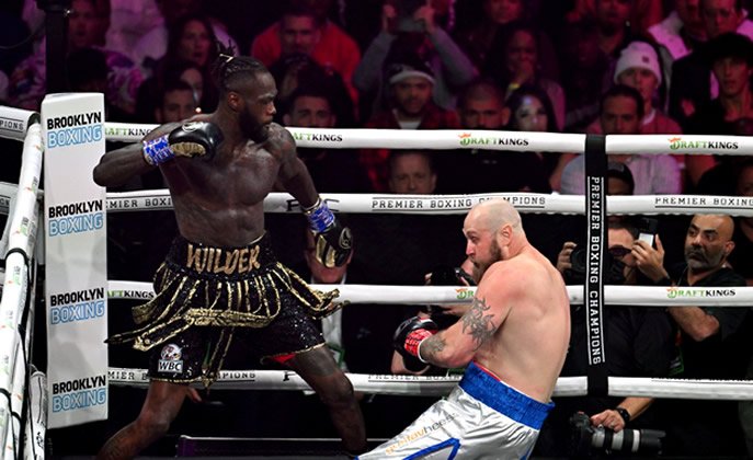 Wilder returns, knocks out opponent in first round