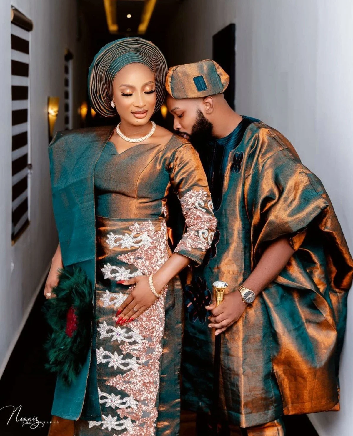 Matching Aso Oke Style For Lovely Couple To Look Out For