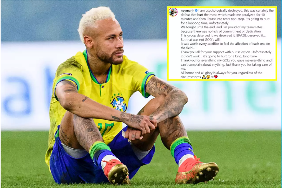 I’m ‘psychologically destroyed’ by World Cup exit —Neymar