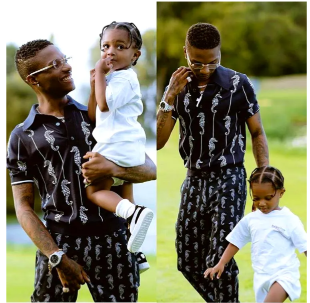 Zion, Wizkid's son, visits an orphanage in Ghana