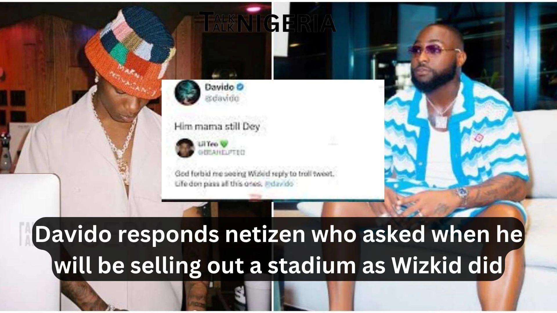 Davido responds netizen who asked when he will be selling out a stadium as Wizkid did