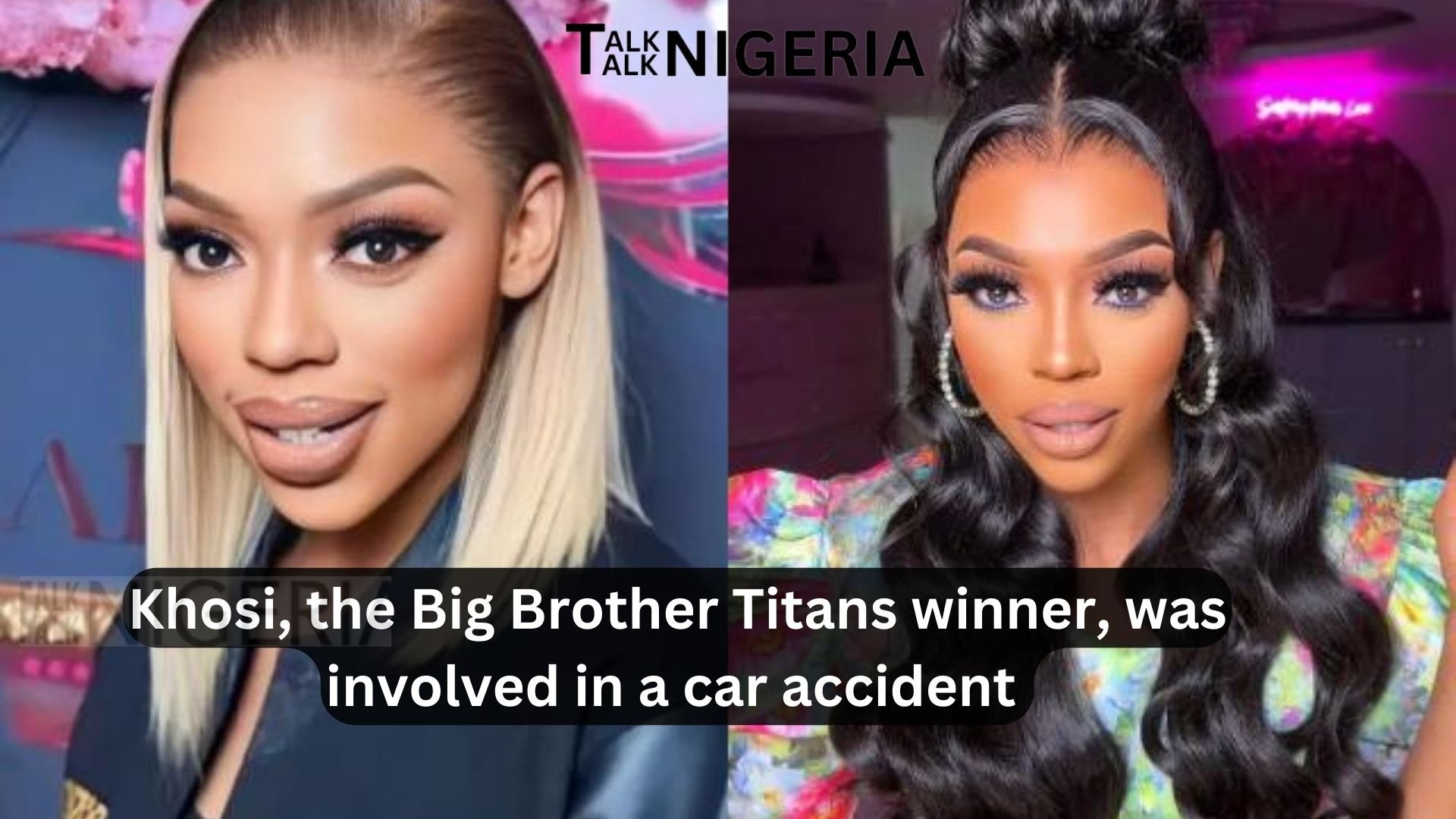 Khosi, the Big Brother Titans winner, was involved in a car accident