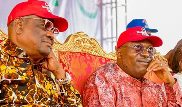 PDP fractures over the Wike and Fubara fight, and 60 representatives call for the resignation of the chairman.