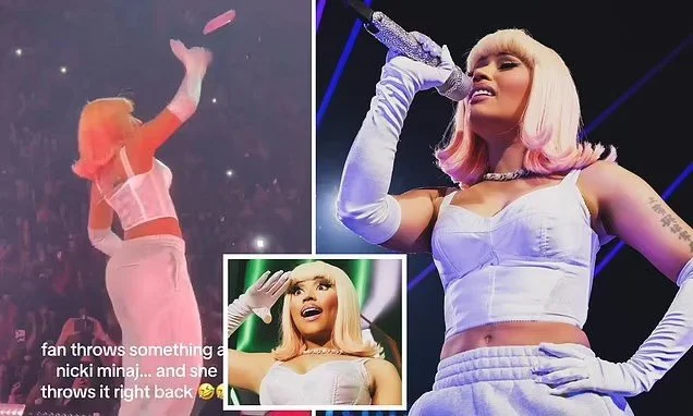 Nicki Minaj Throws Object Back At Audience After A Fan Threw The Object At Her During A Performance.