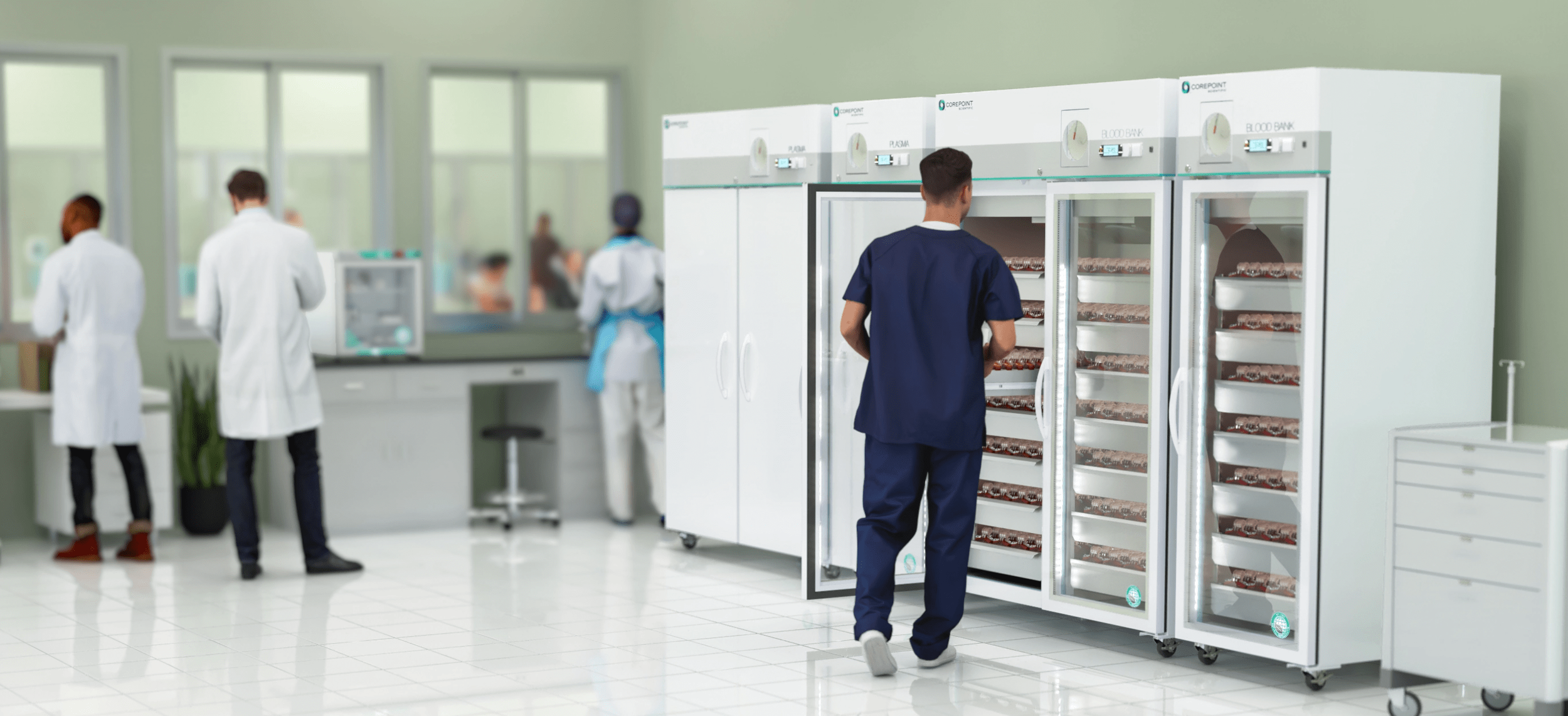 General hospital gets blood bank fridge as donations.