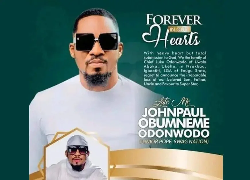 Junior Pope Burial: Actor’s Family request general public to rely on information by planning committee