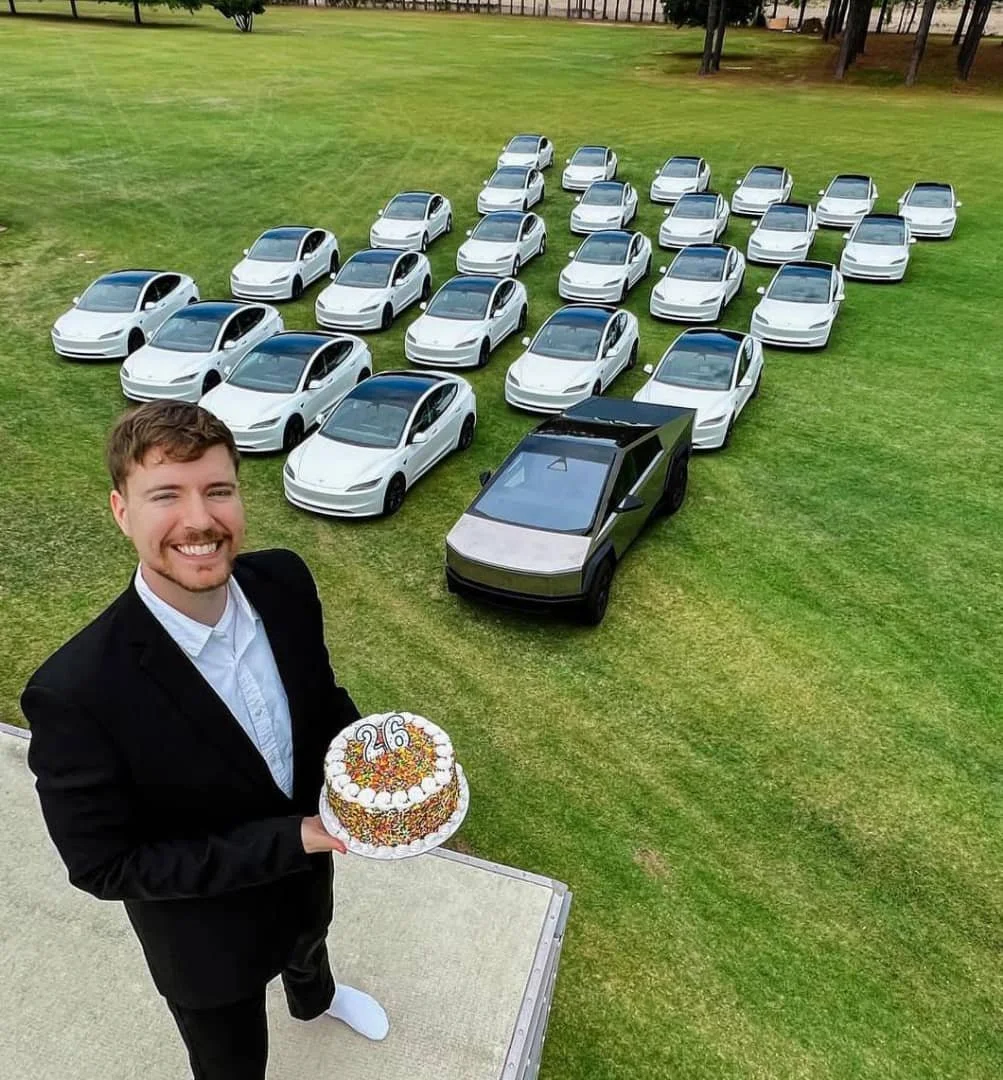 MrBeast buys 26 Tesla cars to give away as 26th birthday gift; here's how to win