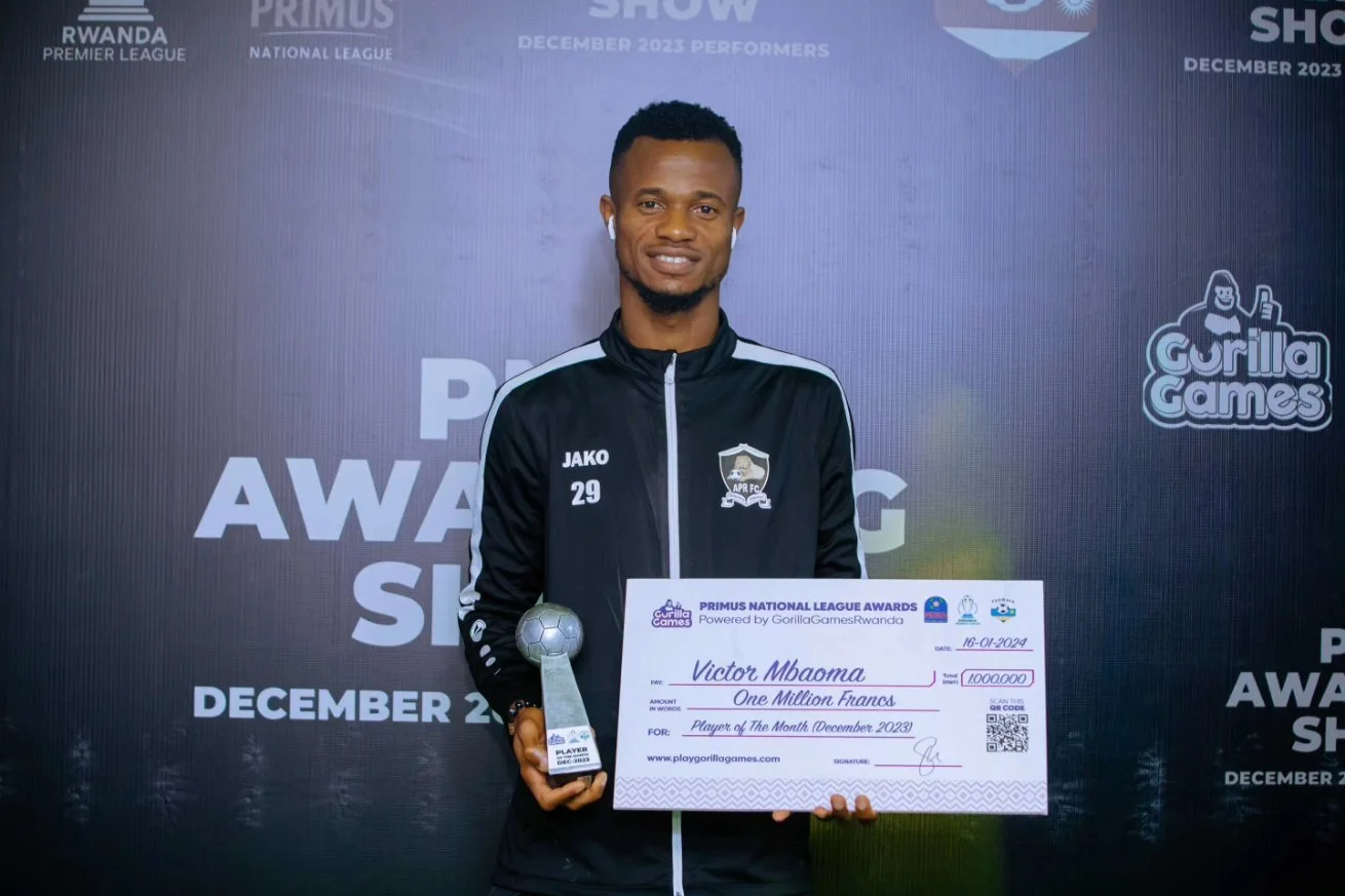 Double delight for Mbaoma after Rwanda league win