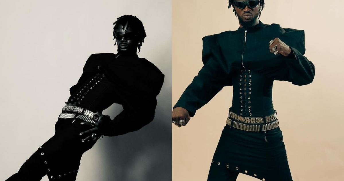 Netizens react to Black Sherif's new outfit