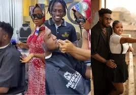 Veekee James Taught Barber How to Cut Her Husband's Hair.