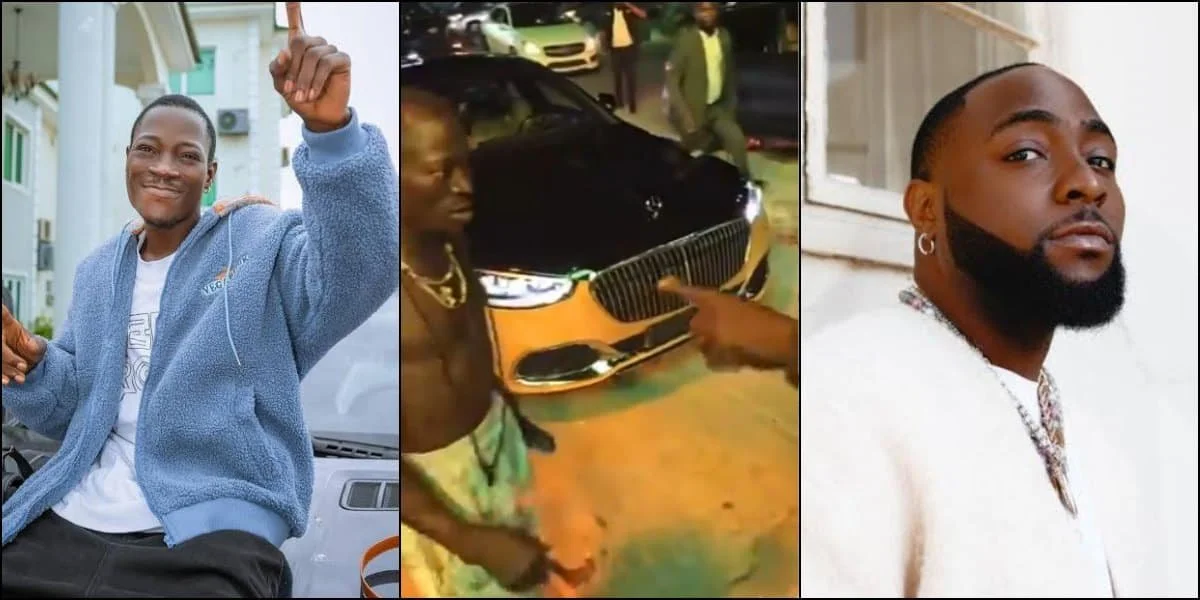 DJ Chicken is sent away by security after he approaches Davido.