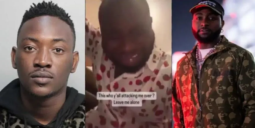 Dammy Krane causes a stir online as he appears to mock Davido by apologizing to him using a controversial video