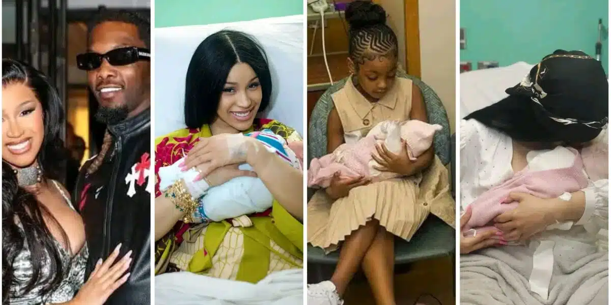 Cardi B gives birth to her third kid one month after filing for divorce.