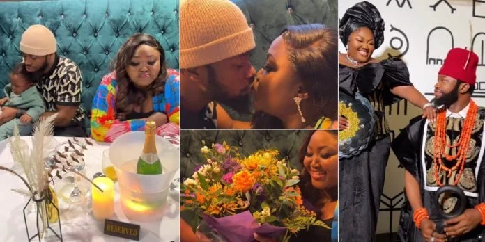 Actor Stan Nze Shares Romantic Moments From Wedding Anniversary With Wife, Blessing Obasi.