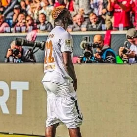 Boniface explains bizarre goal celebration in Leverkusen win