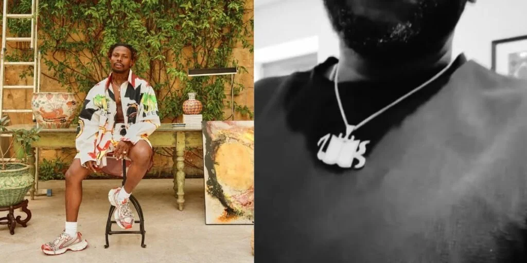   Asake gives Custom Diamond Chains to His Team.