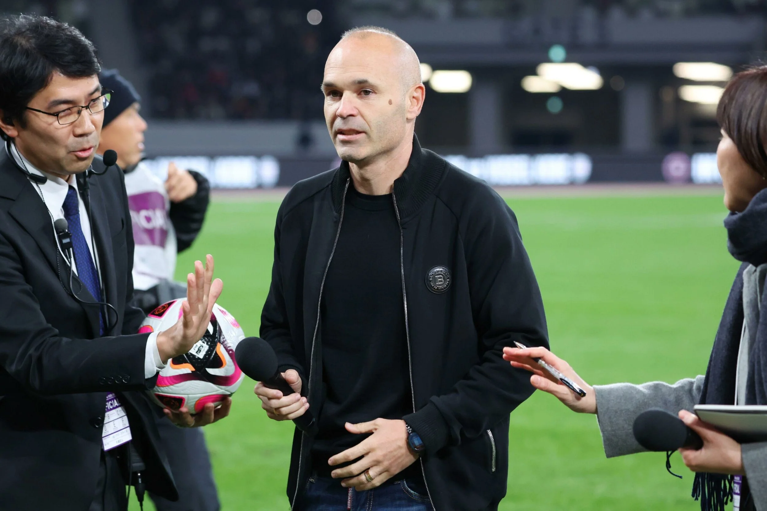 We'll miss two things about you," Ronaldinho says Iniesta.