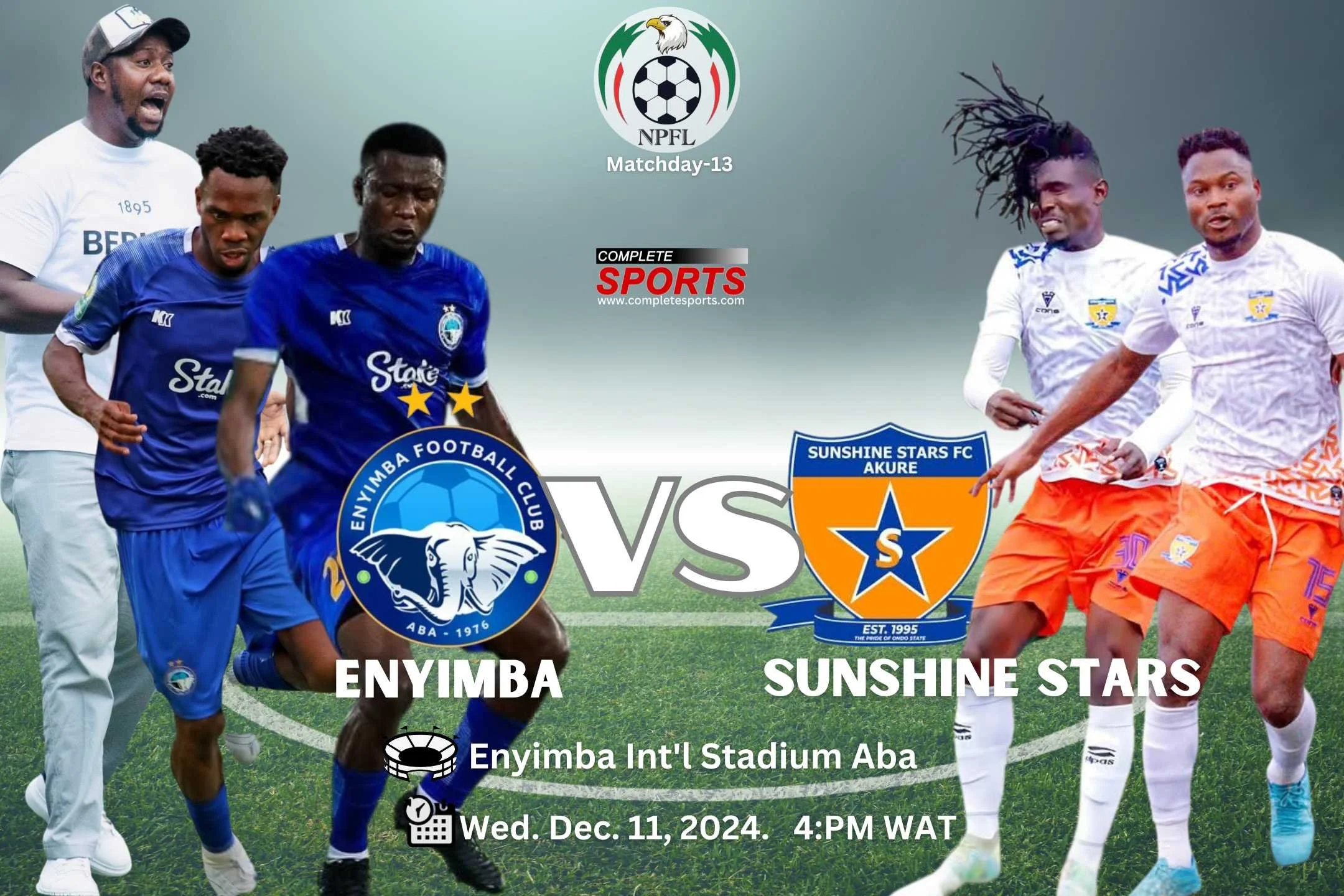 NPFL Reschedules Enyimba vs. Sunshine Stars Matchday 13 Clash