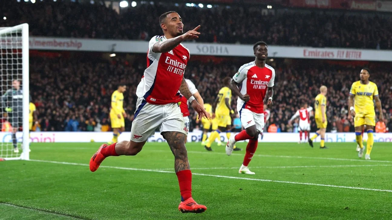 Gabriel Jesus Lauds Odegaard and Saka for Stellar Performance in Carabao Cup Victory