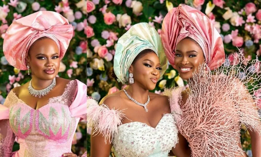 All the Pink, Green &amp; Glam! Jade Osiberu &amp; “Christmas in Lagos” Cast Are Serving Looks