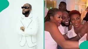 Davido and Burna Boy’s Mum Share Heartwarming Moment at Tony Elumelu’s All-White Christmas Party
