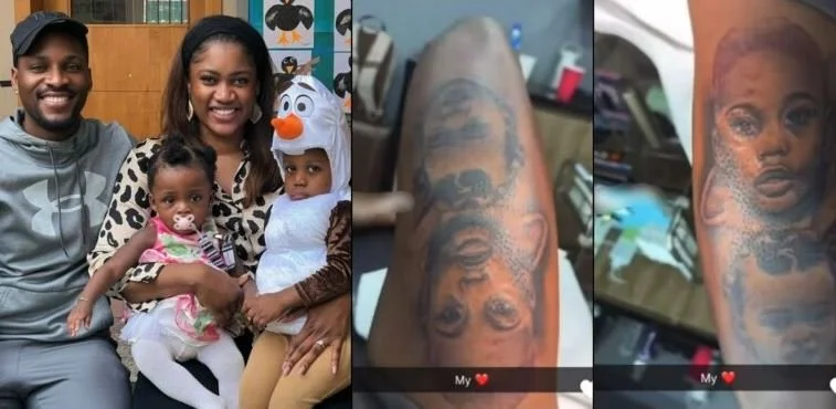 Actor Tobi Bakre Permanently Tattoos His Kids’ Faces On His Leg