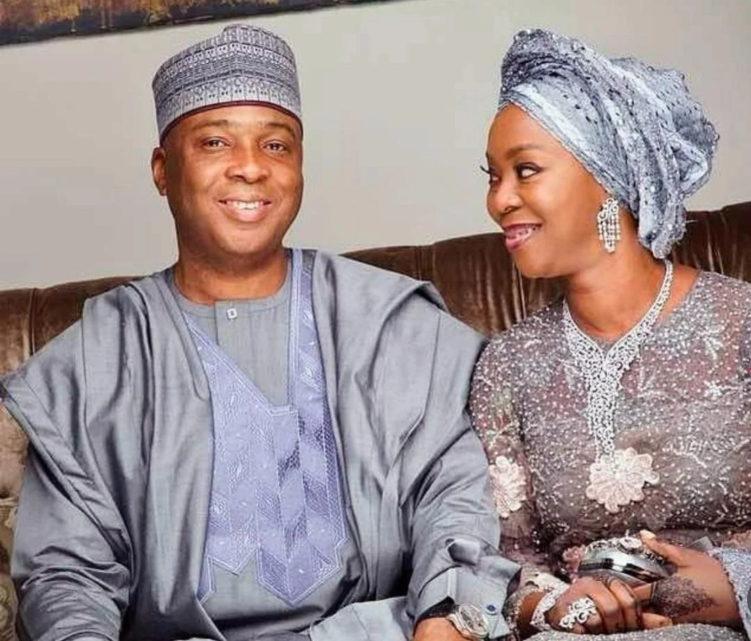 Former Senate President, Bukola Saraki, And Wife, Toyin, Share and Celebrate 33rd Wedding Anniversary Photo