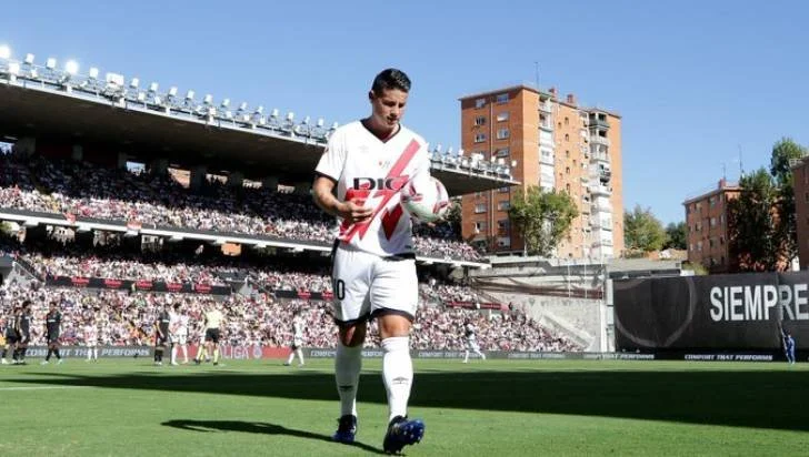 James Rodriguez Becomes a Free Agent Following Rayo Vallecano Contract Termination