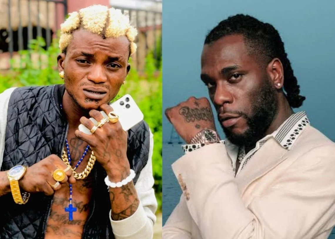 Portable Hails Burna Boy Amid Tensions with Davido's Ally, Cubana Chief Priest