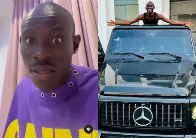 Content Creator Geh Geh Lashes Out at Nigerians Over Doubts About His New G-Wagon