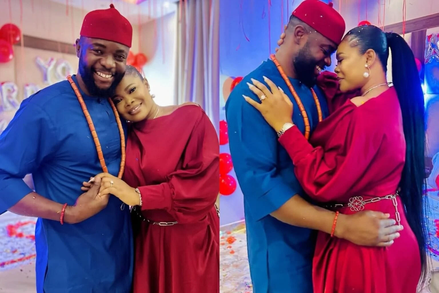 Actress Ruby Ojiakor Says ‘Yes’ to Moc Madu in a Heartwarming Proposal