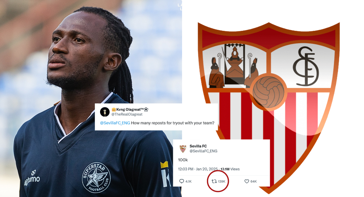 Nigerian Footballer Ola Great Secures Trial with Sevilla FC D After Viral Tweet
