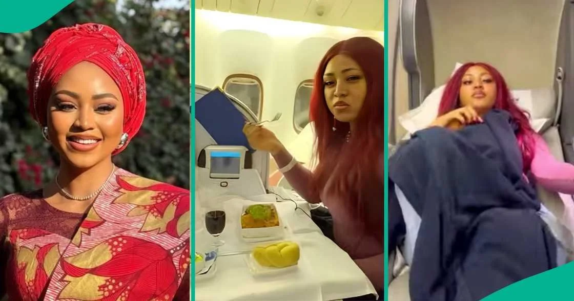 Regina Daniels Enjoys VIP Treatment on Air Peace Flight to London