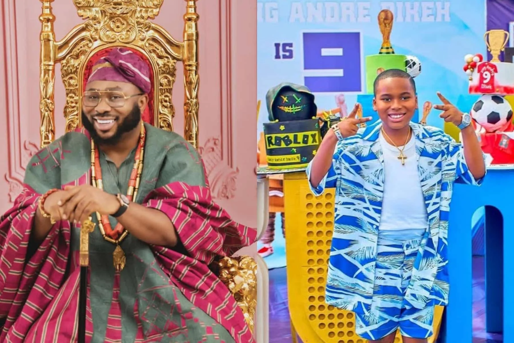Olakunle Churchill Celebrates Son, King Andre, on His 9th Birthday