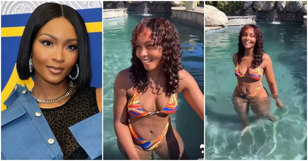 Osas Ighodaro Stuns Fans with Stunning Poolside Look