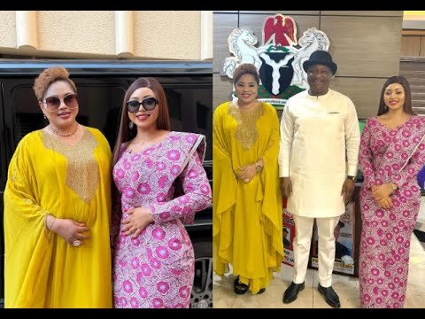 Regina Daniels and Mother Meet with Minister of Aviation, Festus Keyamo