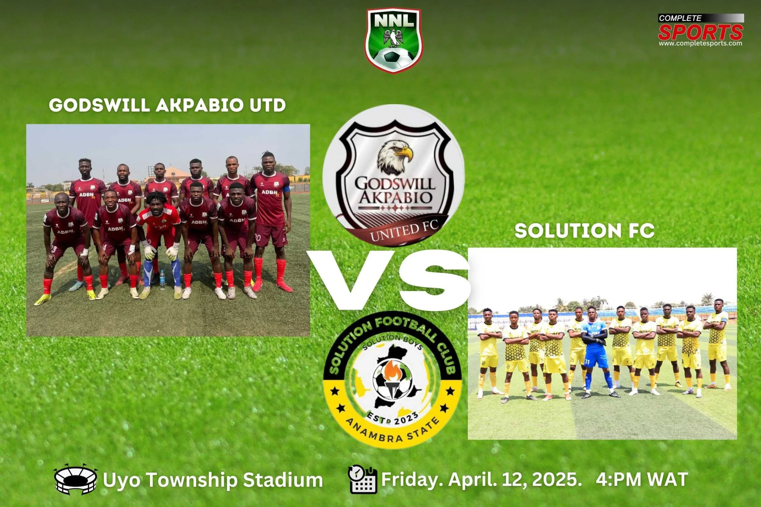 NNL Reschedules Godswill Akpabio FC vs Solution FC Clash to Accommodate Federation Cup Duties