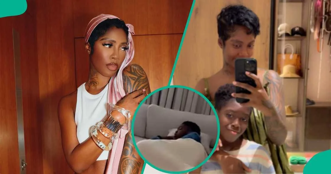 “I Yelled, He Came Closer” — Tiwa Savage Shares Emotional Parenting Moment With Son