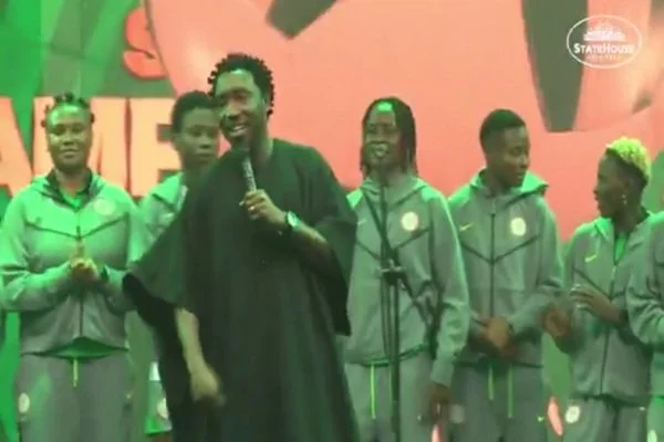  President Tinubu Praises Timi Dakolo’s Stirring Performance at Super Falcons Celebration 