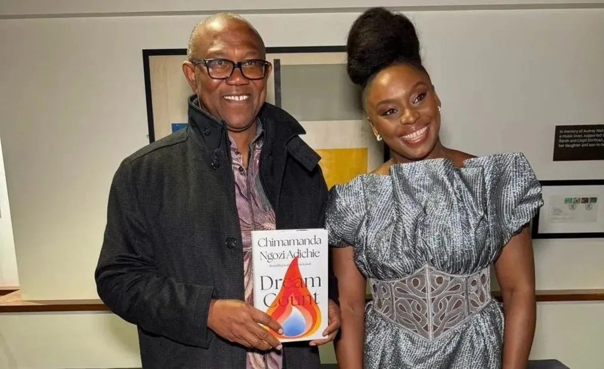 Chimamanda Adichie Backs Peter Obi, Praises His Humility and Genuine Leadership Qualities