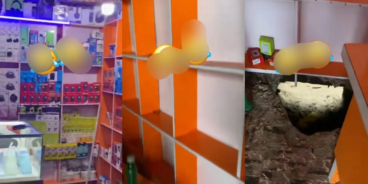 Nigerian Businessman Laments After Thieves Dig Tunnel to Rob His Shop