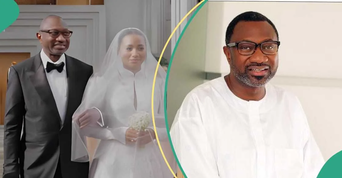 Femi Otedola Relives Emotional Moment Walking Daughter Temi Down the Aisle