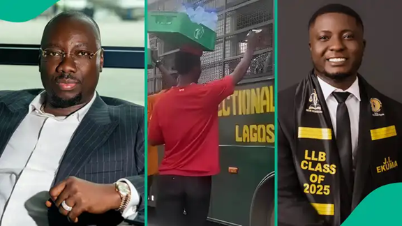 From Lagos traffic to the law: Obi Cubana celebrates viral hawker, Jeremiah, as he graduates