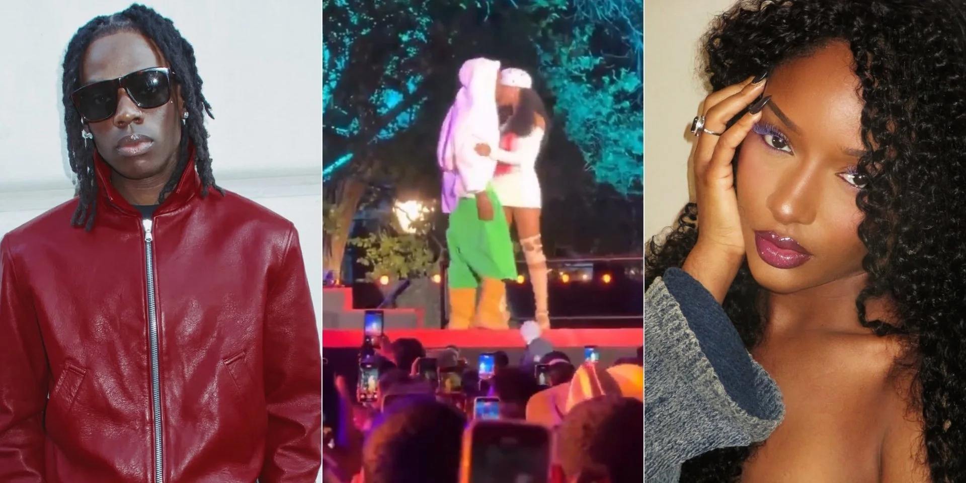 Rema and Ayra Starr Spark Dating Rumours With On-Stage Kiss at Global Citizen Festival
