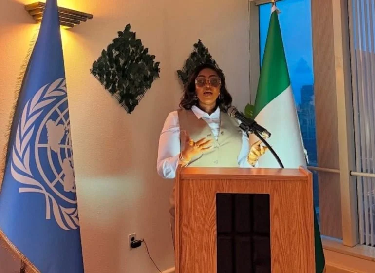 Eniola Badmus Sparks Buzz After Sharing Photos of ‘Speaking’ at UN General Assembly